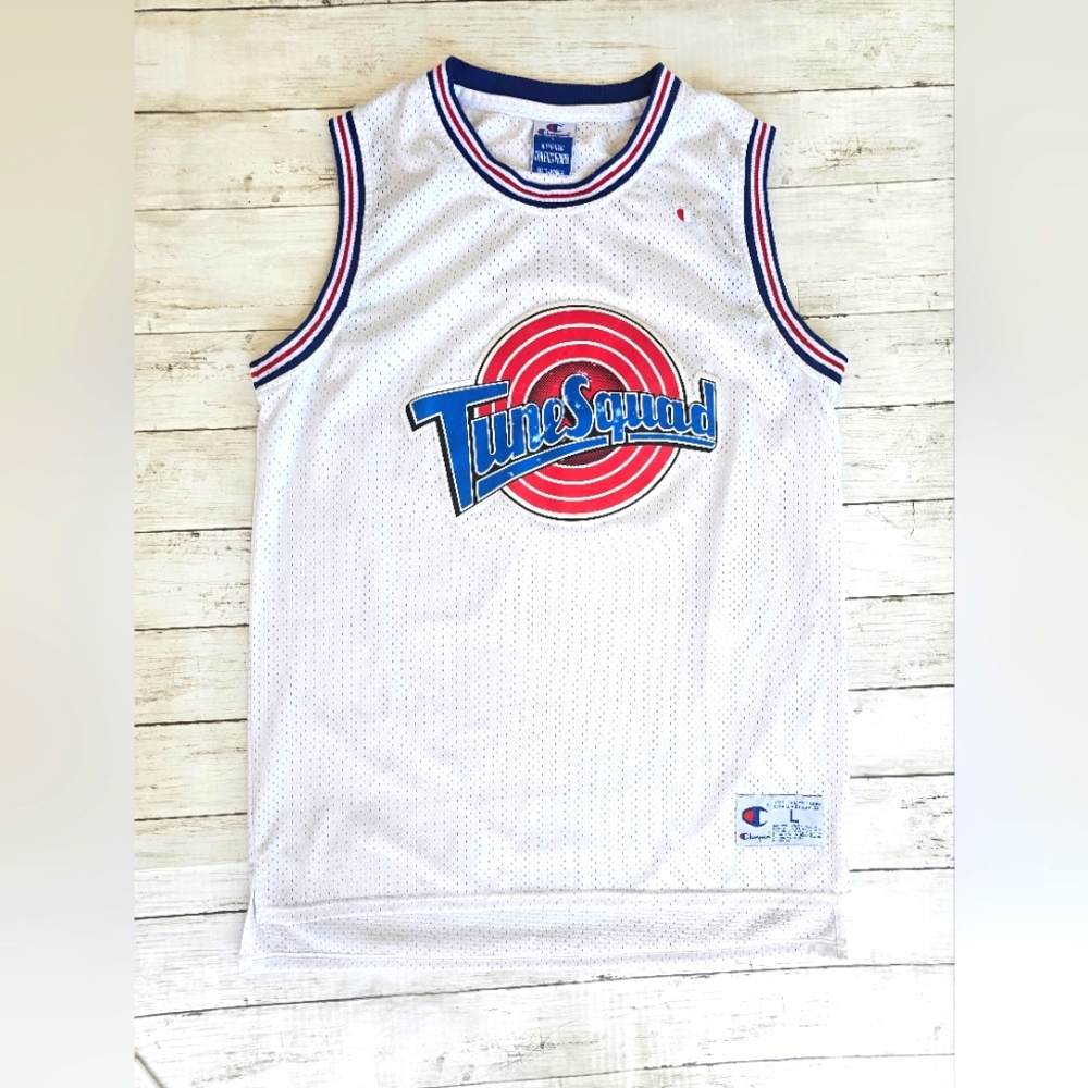 Authentic Vintage 90's Champion Space Jam Tune Squad Bugs White Jersey Tank #1 - Picture 1 of 8